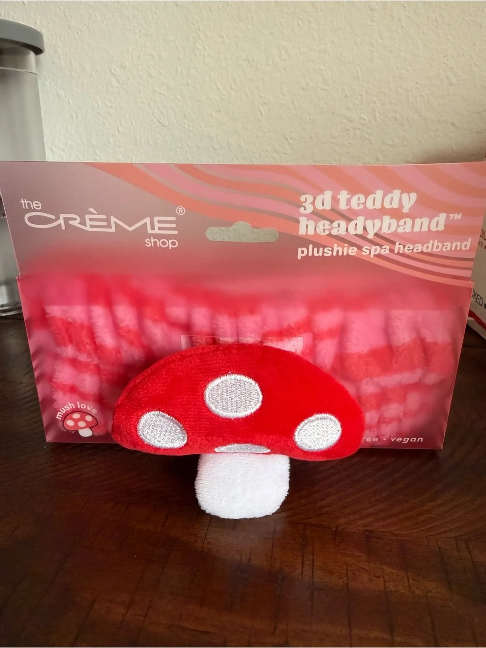 The Crème Shop Red Mushroom Plushie Spa Headband